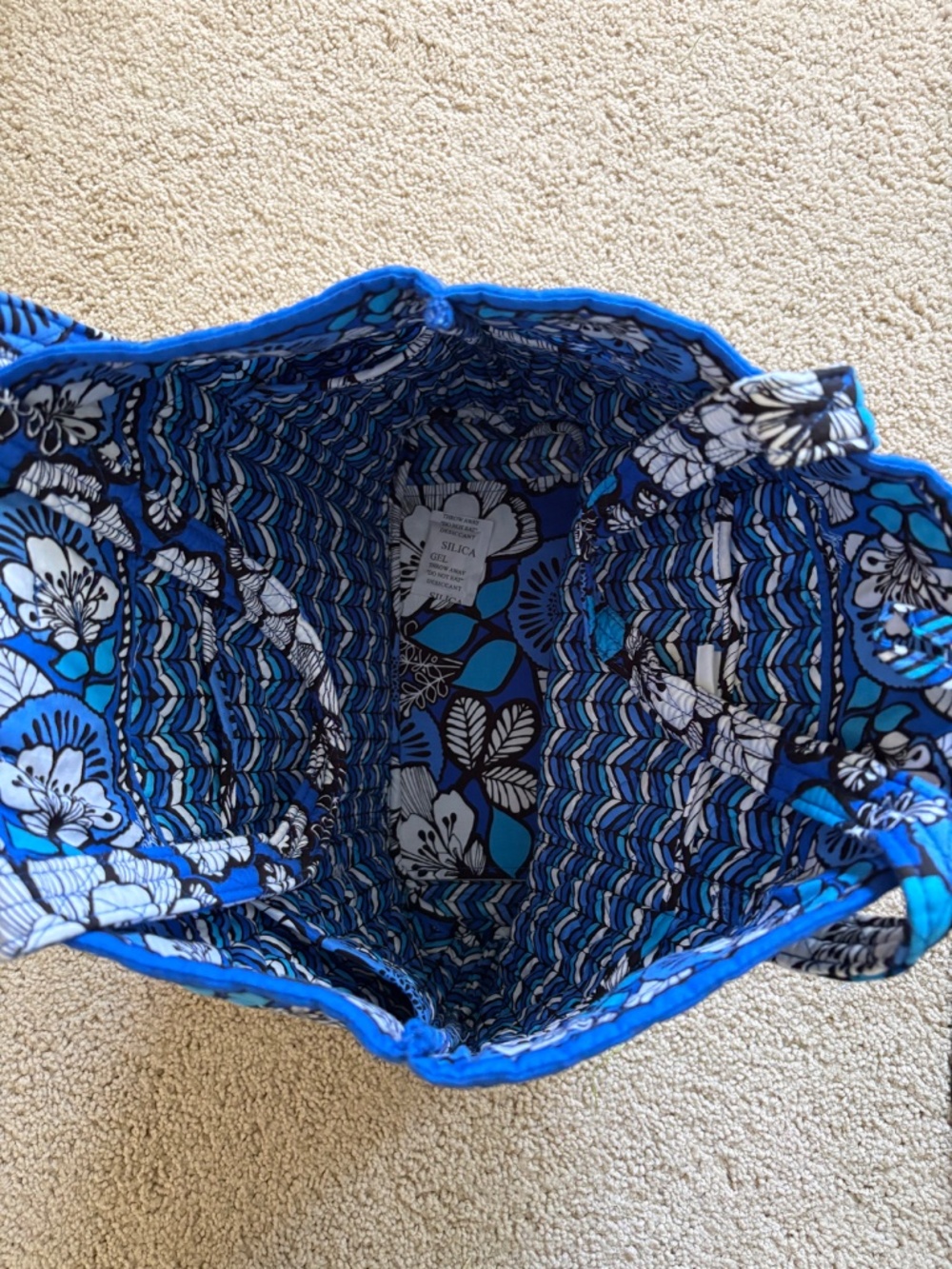 Vera Bradley Blue Bayou Bucket Tote Bag NEW with Tags - Picture 5 of 7